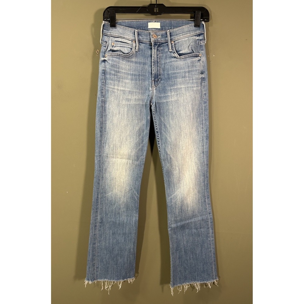 MOTHER The Dutchie Ankle Fray Jeans Sz 25 Lemonade & Lies Stretch Denim 26x27